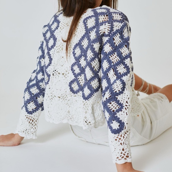 Anthropologie Crochet Kimono Jacket - Picture 3 of 10